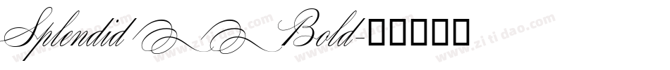 Splendid 66 Bold字体转换